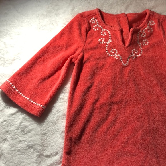 Janie and Jack "Terry Cloth" Coral Beach / Pool / Swim Cover Up Baby Toddler - Picture 3 of 11